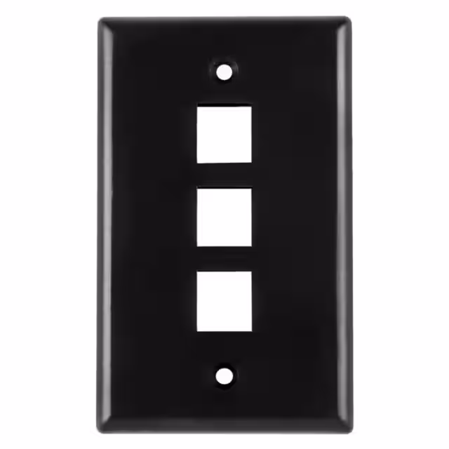 FPTRIPLE-BK HellermannTyton  Keystone Faceplates Frames